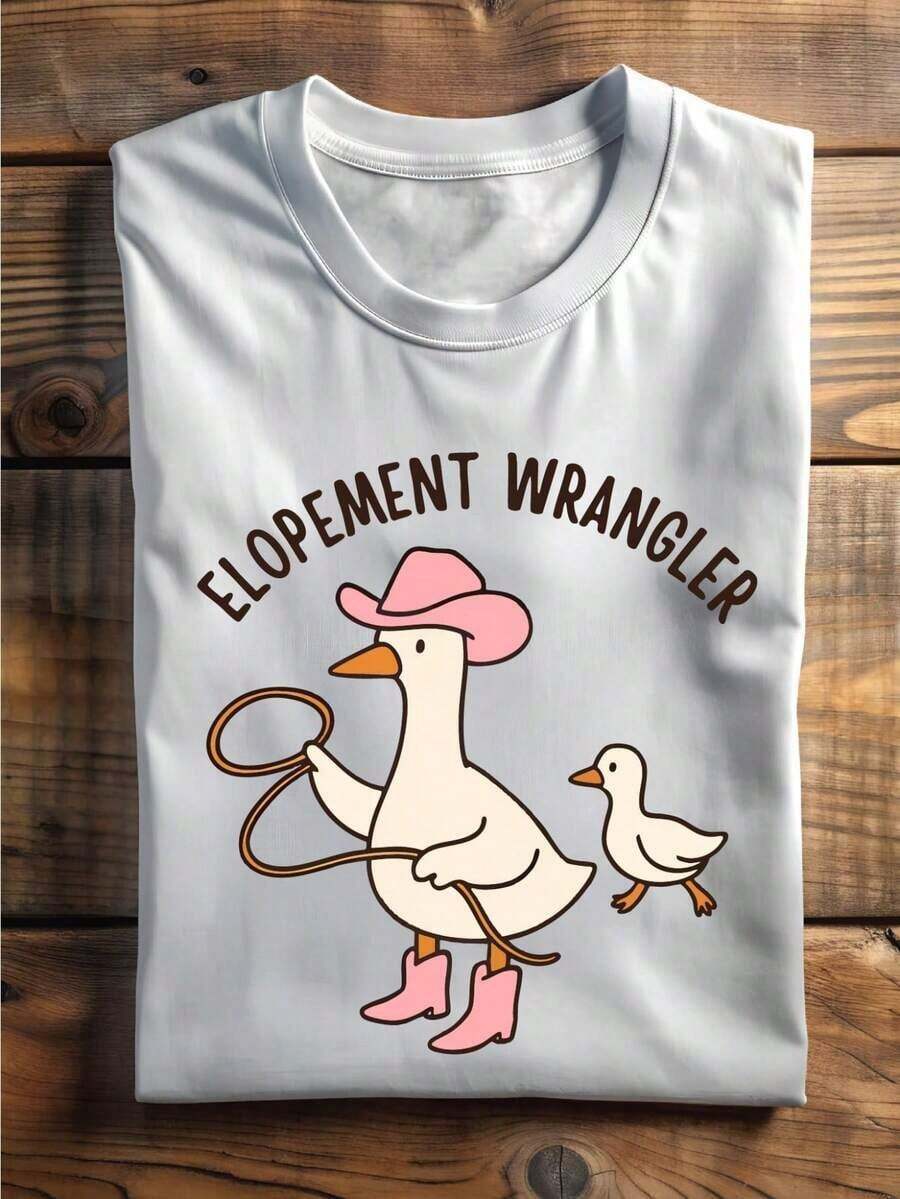 Elopement RBT Goose T-Shirt, ABA T-Shirt, RBT T-Shirt, Gift For Special Education Teachers, ABA Therapy T-Shirts, Neurodiversity T-Shirts, BCBA T-Shirts. JFA-275 - 白色 - 查看 1