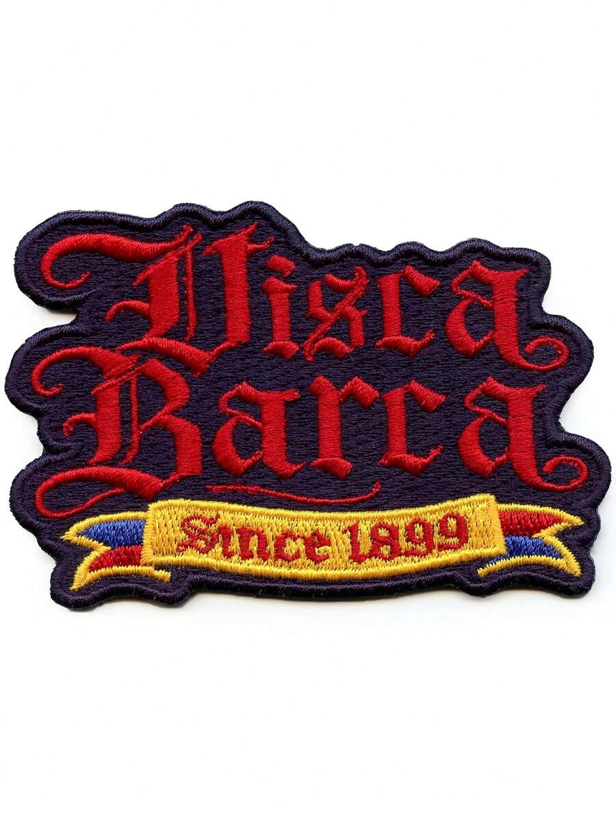 1 miếng vá logo Visca Barca, hình logo đội bóng Barcelona, thêu và ủi lên quần áo. - Nhiều màu - Xem 1
