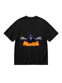 Camiseta Casual para Mujer Talla Grande de Uso Diario - Negro - Ver 1