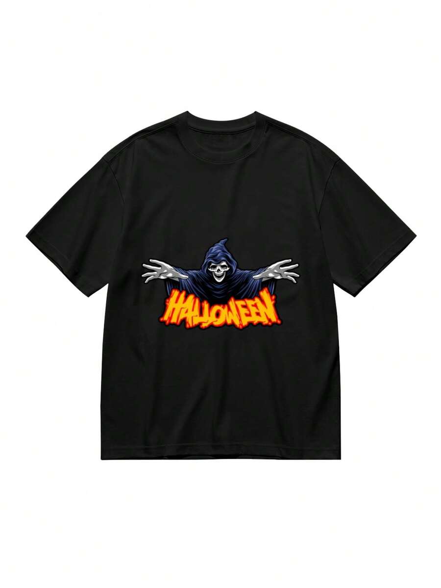 Camiseta Casual para Mujer Talla Grande de Uso Diario - Negro - Ver 1