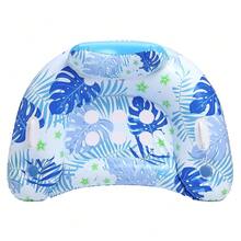 Silla flotante inflable con forma de U y patrón de hoja de arce para adultos de gran tamaño, vehículo flotante de recreación acuática simple, vehículo flotante inflable de PVC con hoja de arce, silla flotante inflable con 2 portavasos, cama flotante plegable con forma de U con hoja de arce, silla de ocio acuático, fiesta en la piscina, diversión en la playa - Múltiples estilos - Ver 12