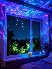 USB Powered Wave LED Projection Night Light With Remote Control, Color Changing Wave Lighting Effect, Desktop Placement, Non-Waterproof, Suitable For Home And Holiday Decoration - Multi-color light - View 8