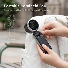 GMOX-5000mAh Portable Handheld Fan, 5 Speeds Cooling, 3-In-1 Personal Fan (Hand/Neck/Desk), 12H Long Lasting Rechargeable Small Fan Travel & Beach, Lightweight 0.6lb - Purple - 查看 4