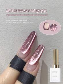 MISSMONDAY 15ml Summer Dopamine Series Cat Eye Nail Polish Gel, Coarse Pink Glitter Cat Eye, LED, Travel-Friendly, Gift For Women And Girls, Home DIY Nail Salon - Multicolor - View 14