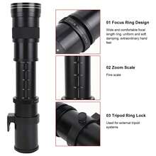 420-800mm Super Telephoto Lens Kit - Includes 2X Teleconverter For Up To 1600mm, Compatible With EF/EF-M/R, F, A, And Other T2 Mount Cameras - View 6