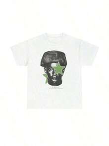 - Graphic Album Shirt, - Unisex Thick Cotton Shirt, Alternative Grunge Gift, Festival - White - View 1