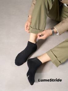 Calcetines de tripulación para hombre | Negocios & Uso diario | Calcetines de vestir versátiles | Algodón cómodo | Estilo que combina con todo - Negro - Ver 6