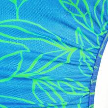 Women's Floral Printed Strapless Drawstring Waist Dress - Azul y blanco - Ver 7