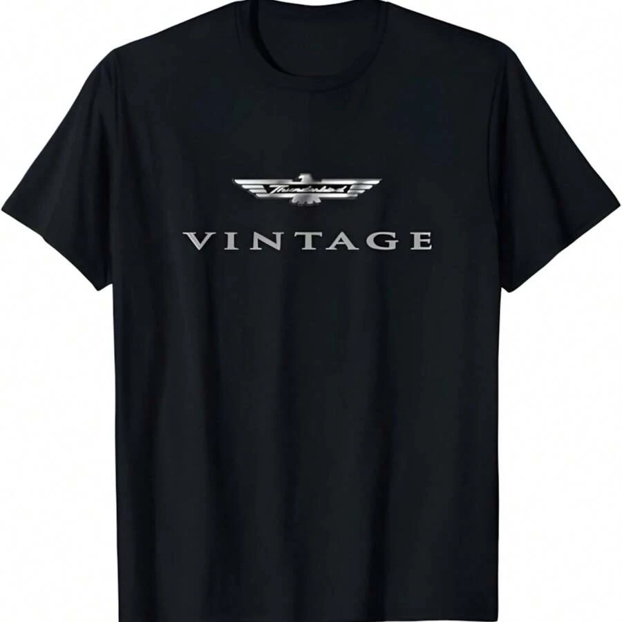 Emblema del coche vintage, camiseta deportiva Thunderbird de los años 60 - Negro - Ver 1