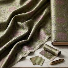 1pc, Exquisite Embroidered Brocade Fabric, 150g/Sqm, Polyester Material, Pre-Cut, Hand Wash Only, Suitable For DIY Handicrafts, Sewing, Clothing And Home Decor - Multicolor - View 9