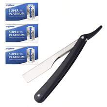 1pc Stainless Steel Razor Handle + 30pcs Replacement Blades, Manual Safety Depilatory Shaver, Men's Beard Razor, Suitable For Barbershops And Home, Personal Care Item - Old-fashioned Razor - View 2