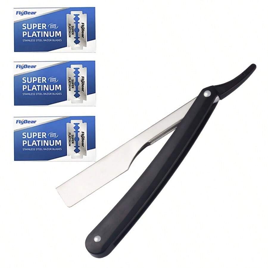 1pc Stainless Steel Razor Handle + 30pcs Replacement Blades, Manual Safety Depilatory Shaver, Men's Beard Razor, Suitable For Barbershops And Home, Personal Care Item