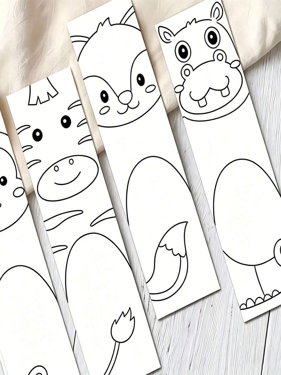30pcs Set, These Ed Al-Adha Bookmarks Feature Delicate Black And White Line Art Designs, Providing Creative DIY Coloring Opportunities. Perfectly Decorate Book Pages, Infusing Your Reading Materials With Vibrant Colors - Multicolor - View 1