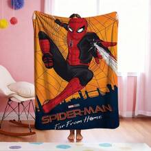 1pc S-Pider-Man Print Blanket,Retro Cartoon Style Throw Blanket,Cartoon Character Printed Blanket,All-Season Universal Nap Blanket,Character Home Decor Blanket,Modern Fashion Gift Suitable For Home Bedroom Bed Sofa Office Lunch Break Cover Picnic Blanket - Nhiều màu - Xem 3