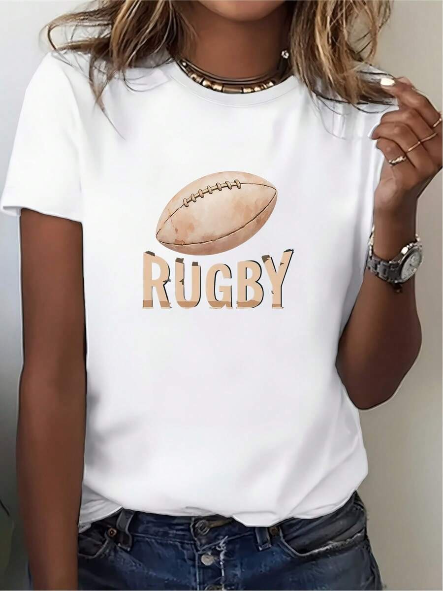Olive Fan Family Game Day Printed T-Shirt! Team Spirit And A Great Gift Option: Soft And Comfortable 180g T-Shirt - Urban Vintage Style, Unisex, Loose Fit, Cotton, Short Sleeves And Crew Neck. - 白色 - 查看 1