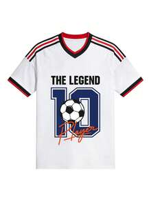 Camiseta de fútbol Diseño de Degradado de Figura en Movimiento - Multicolor - Ver 3
