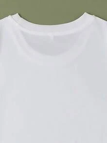Camia de mujer moderna, informal, para fiestas y para estar en casa, 100% algodón, corte holgado. Suoyuan Mujeres Camiseta Casual de Manga Corta - con Estampado de Amanecer Blanco, Cuello Redondo, Corte Regular en Línea H para Primavera, Verano y Otoño, Lavable a Máquina, Camiseta Cómoda para Uso Diario, Ropa Casual de Temporada, Camiseta con Estampado Gráfico, Ropa Casual Duradera, 100% Algodón - Blanco - Ver 5