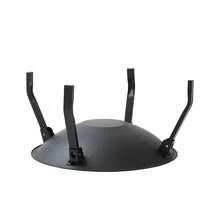 Round Foldable Fire Pit With Cooking Grill Portable Steel Spark Guard Garden & Camping Patio Outdoor - 黑色 - 查看 10