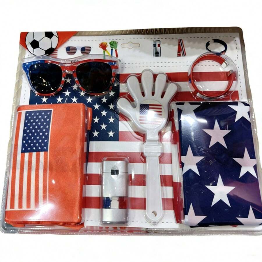 2026 Argentina Football Fan Kit For The USA, Canada And Mexico World Cup: Flags, Glasses, Handkerchiefs, Face Paint And Cheerleading Accessories - 銅色 - 查看 1