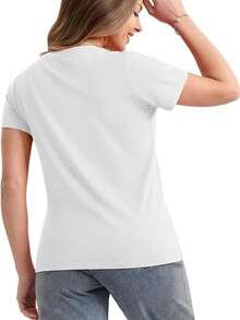Plus Size Women's T-Shirt With A Printed Design Of An Astronaut Meditating, In A Casual Style And Loose Fit. - Putih - View 2