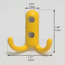 Coat Hook Colorful Wall Hooks Decorative Metal Double Hooks for Hanging Towels Backpack Keys Cute Small Hook 's Room Nursery Decor 8 Pack Wall Mounted - Varios colores - Ver 5
