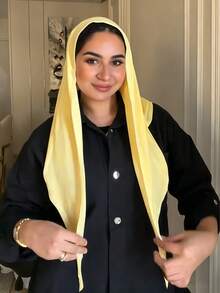 1pc Instant Triangle Hijab, All-In-One Tie-Up Design, Quick Wrap Without Slipping, No Undercap Needed, Suitable For Daily Wear, Prayer, And Outings - Instant Triangle Hijab - View 8