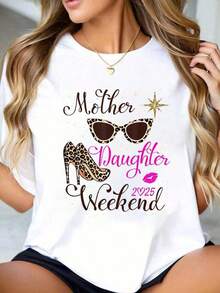 Women's T-Shirts And Sets For Mother-Daughter Weekend Trips 2025 - White - View 6
