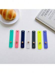 1pc Silicone Phone Wrist Strap Stand, Adhesive Back Finger Ring Pull Grip Holder, Anti‑Lost Anti‑Drop Hand Band Support Bracket, Universal Portable Phone Accessory For All Smartphones - Wristband Ring Buckle - View 4