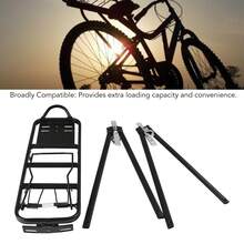 Bicycle Rack Aluminum Adjustable Cycling Luggage Carrier 70kg Capacity Bike Rack Rack Cargo Carrier - 黑色 - 查看 5