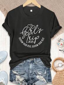 New 2026 Collection: Personalized Cotton Travel T-Shirt, 2026 Travel T-Shirt, Personalized Holiday T-Shirt, Cruise T-Shirt, Weekend Gift, Coordinated Travel Outfits - 白色 - 查看 7