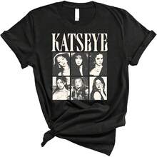 Camiseta estilo collage de fotos vintage, camiseta de estilo callejero casual de cultura pop retro, blusas para mujer, camisetas de mujer, tops de mujer, top, camisetas, unisex. - Negro - Ver 6