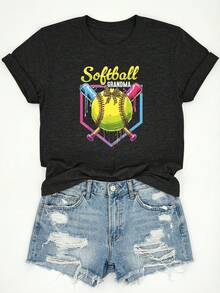Una camiseta de manga corta para mujer, moderna, a la moda, retro y elegante, de corte holgado, adecuada para actividades al aire libre en primavera y verano.Una camiseta deportiva de manga corta para mujer, moderna y cómoda, con un suave diseño vintage de béisbol.Una opción ideal para eventos deportivos de verano, un excelente regalo para los entusiastas del béisbol.Adecuada para actividades diarias al aire libre y para vestir en la calle.blusas para mujer,blusas casuales para dama,tops,, mujer premium,y2k,playeras de mujer curvy,ofertas y liquidaciones ropa mujer,playeras deportivas para mujer,,playeras de hombre, mujer,blusas>elegante NJOB - Negro - Ver 1