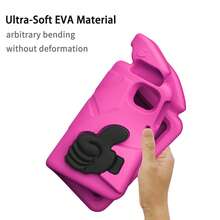 1 pieza Soporte para pulgar de tableta, hecho de material EVA de alta calidad, a prueba de golpes y caídas, adecuado para estuches protectores de tabletas de múltiples marcas, con función de soporte, compatible con múltiples modelos y marcas incluyendo HONOR PAD X8a, Pad, X8a y X9 - Rosa Fucsia - Ver 5
