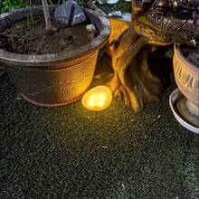 Lámpara decorativa inalámbrica de bola de piedra solar, luz ambiente para interior y exterior para jardín, patio y mesa - Lámpara solar de piedra - Ver 9