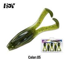 KINGDOM 5PCS/Package Frog Shadow Floating Soft Lure 90mm 6.2g, TPE Material Tear-Resistance, Design Low Center Of Gravity, Slow Retrieval, Salt Impregnated On Belly, Suitable For Bass Snakehead Pike - Multicolor - View 12