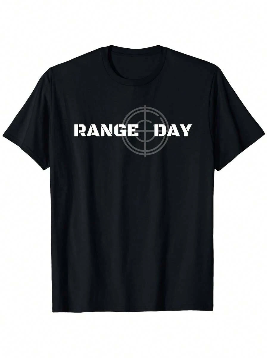 Men's Sports Shooting T-Shirt, Suitable For Outdoor Activities, House Parties And Travel. - 黑色 - 查看 1