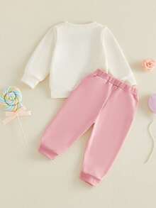 Young Girls Sweatpants - Apricot - View 7