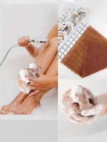 1 pieza Toalla de baño exfoliante, toalla de sudor de limpieza profunda para sauna y baño - Multicolor - Ver 3