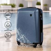 W WINGS 20"、24"、28" ABS+ 硬殼行李箱套裝 | 密碼鎖、伸縮拉桿、360°旋轉輪，適用於度假與商務旅行 - 藏蓝色 - 查看 4