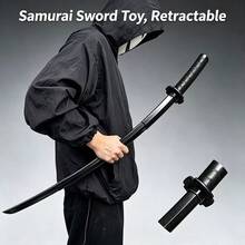 1把可伸缩武士刀玩具，方便携带，适合青少年派对、酒吧、角色扮演、生日礼物，是完美的礼物之选。 - 彩色 - 查看 3