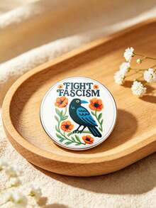 1 Pc "FIGHT "Slogan Brooch Badge, Zinc Alloy Lapel Pin. Suitable For Coats And Backpacks, Ideal Gift For Friends. - Multicolor - View 8