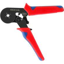 Kìm bấm cáp HSC8 6-4A, dụng cụ bấm cáp tự điều chỉnh mini, thích hợp cho ống bọc cáp đầu vuông 0,25-6,0 mm² (23-10 AWG), màu đỏ - kìm bấm đầu - Xem 1