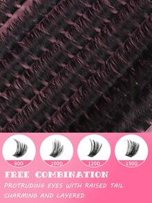 Bộ nối mi giả 640 sợi D Curl kiểu Manga, độ dày 10D 20D 30D 40D 50D 60D 80D 100D 120D 150D 8-16mm, tự làm mi giả từng sợi, mi giả 3D kiểu Nga, mi giả ấn tượng, mi giả lông chồn rối, trang điểm hàng ngày, mi giả cosplay, trang điểm đầy đủ và sử dụng hàng ngày, nhỏ gọn tiện lợi cho sử dụng hàng ngày hoặc đi ra ngoài. - D - Xem 5