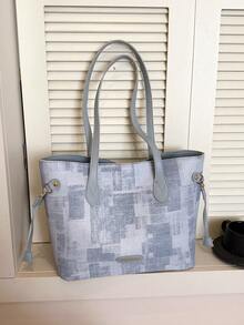 Large Capacity Handbag For Women, New Arrival Minimalist Commuting Shoulder Tote Bag - Multicolor - View 7