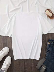 The Women's Casual Summer T-Shirt Is A Fashionable Printed Short-Sleeved T-Shirt, Suitable For Summer, Designed Specifically For Women. - 白色 - 查看 2