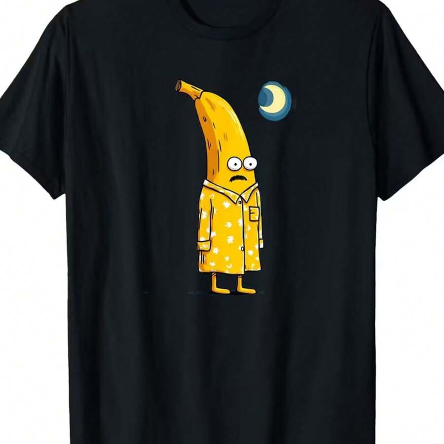 Printed T-Shirt For Men And Women - Black - View 1
