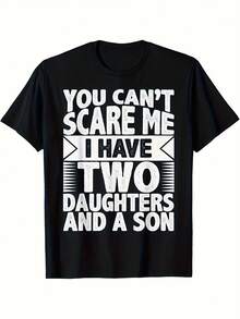 Camiseta Estampada para Mujer - Camiseta Casual de Manga Corta en Negro con Diseño de Texto Blanco en Negrita, Corte Relajado para Todas las Estaciones, Perfecta para Uso Diario y Atuendos de Vacaciones, Lavable aáquina. - Negro - Ver 1