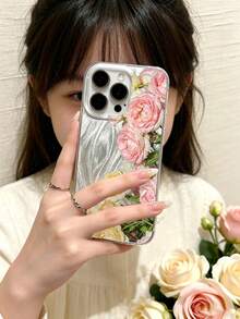 玫瑰图案印花手机壳，兼容 13/15/16/17 Pro/17/14/17/15 Pro/15 Plus/15 Pro Max/7 Plus/8 Plus/X/Xs Max/Xr/11 Pro/12 Pro/13 Pro/14 Pro/12 Mini/13 Mini/11 Pro Max/12 Pro Max/13 Pro Max/14 Pro Max/14 Plus/17 Pro Max/17 Air/6/6s Plus/7/8/16 Pro/16 Plus/16 Pro Max/SE2/17 Pro Max 和三星手机Galaxy/A54/A14/A12/A13/A15/A32/A33/A24/A52S/S20/S21/S22/S23/S24/S23Plus/S24ultra/S25/A15/A33/A23/A07/A17/S26/A56/A57 - 彩色 - 查看 2