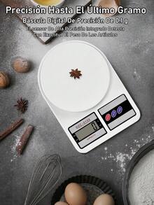 Digital Kitchen Scale, Kitchen Gram Scale, Weighs From 1 Gram To 5 Kilos - White - View 8