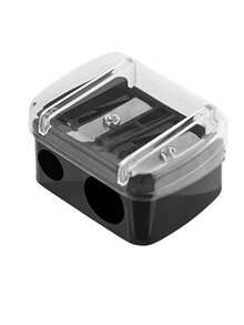 2pcs Pencil Sharpener, 5-Hole Manual Makeup Pencil Sharpener With Plastic Cover, Eyeliner Pencil, Black Pencil Sharpener - A - View 12